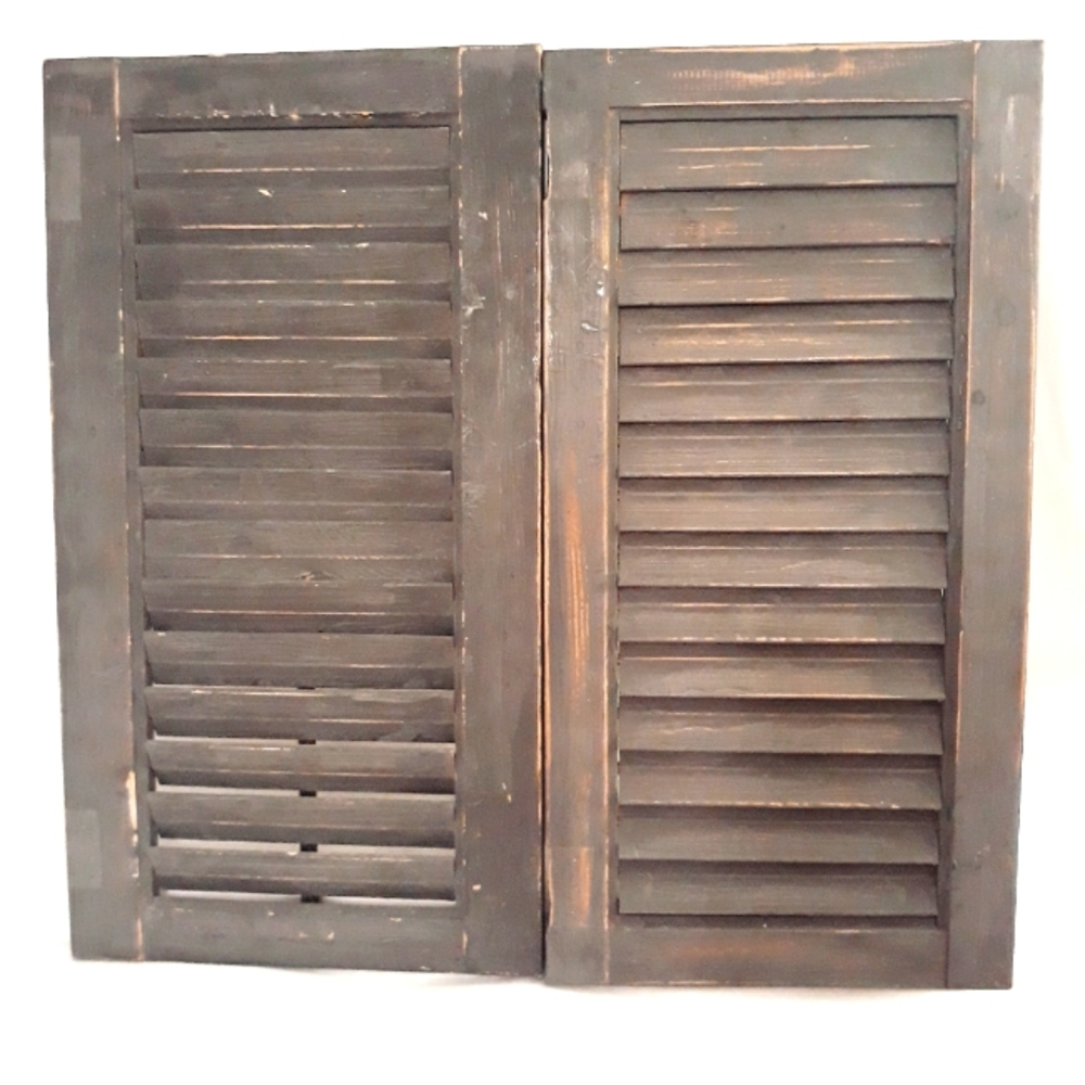 Rustic Brown Wooden Shutter Decor